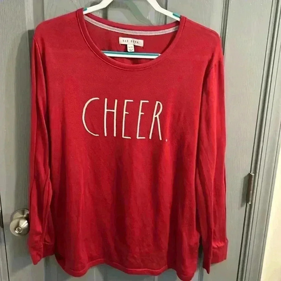 Rae Dunn Tops - RAE DUNN holiday long sleeve shirt. Size XL